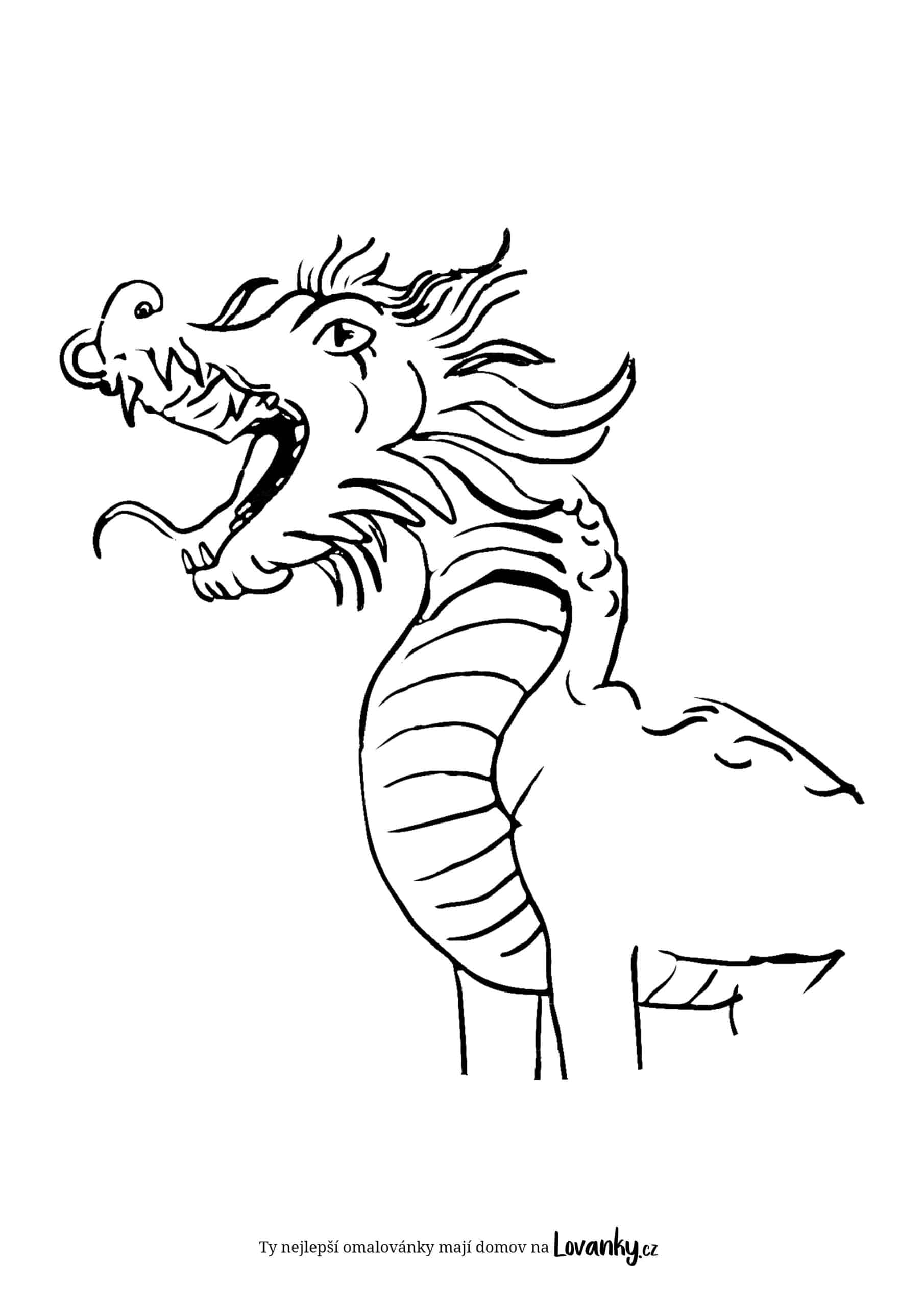 Hlava čínského draka omalovánky