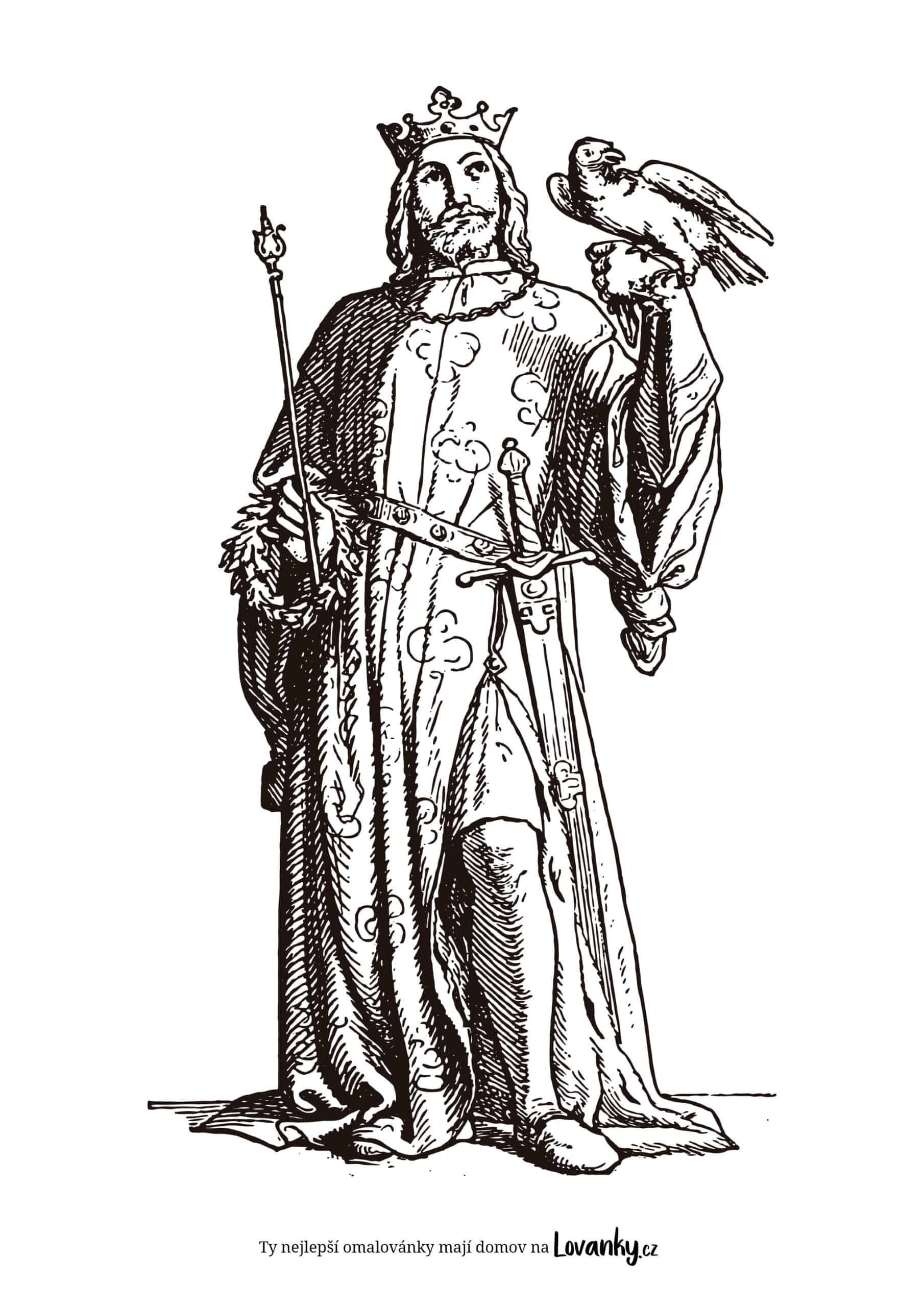Král Karel IV. omalovánky