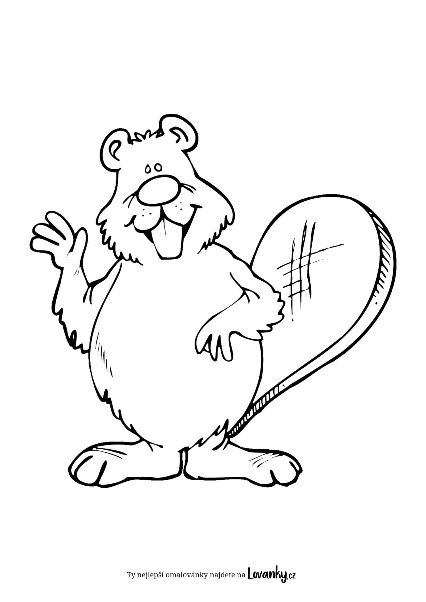 kreslený bobr omalovánky