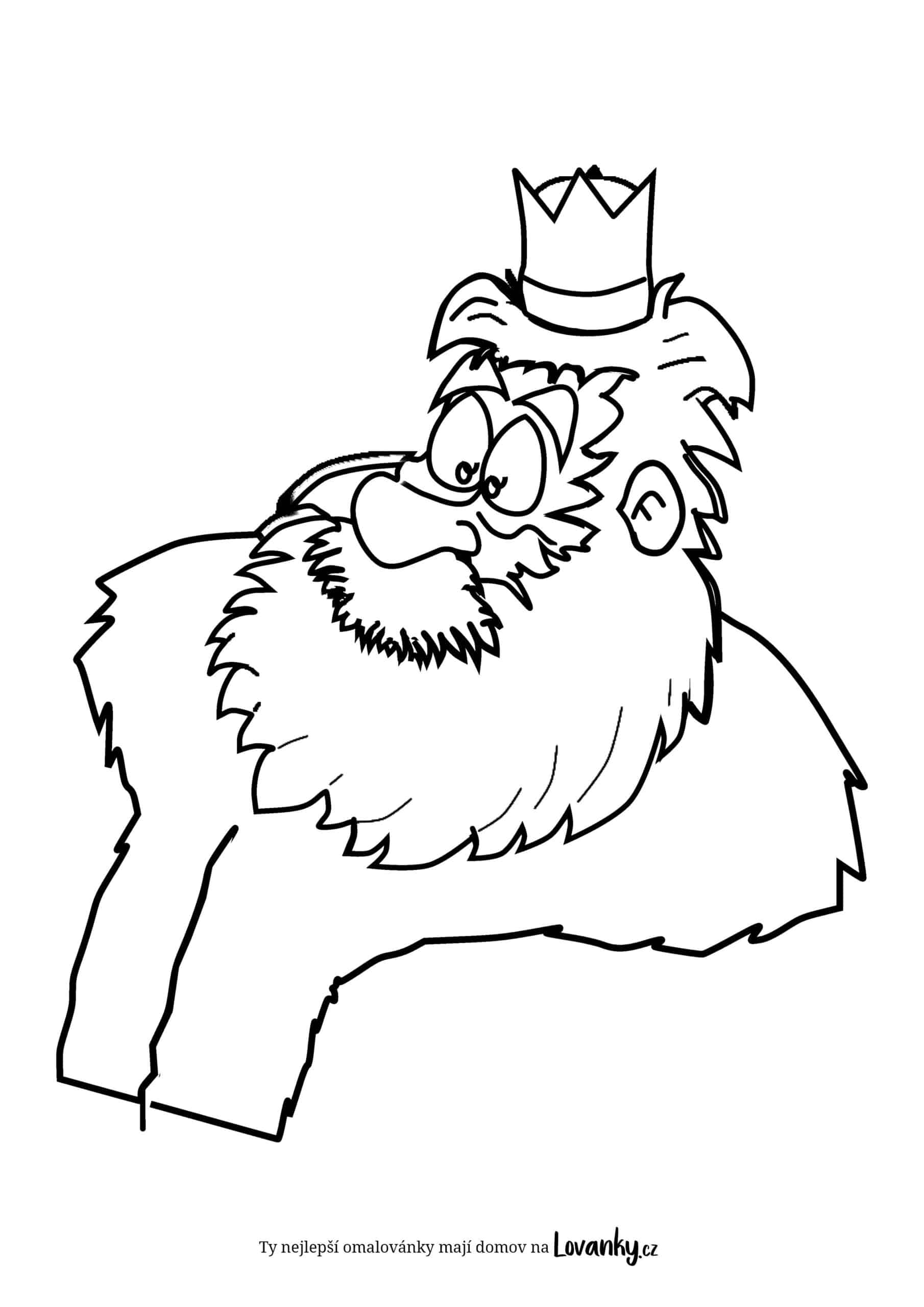 Kreslený král omalovánky
