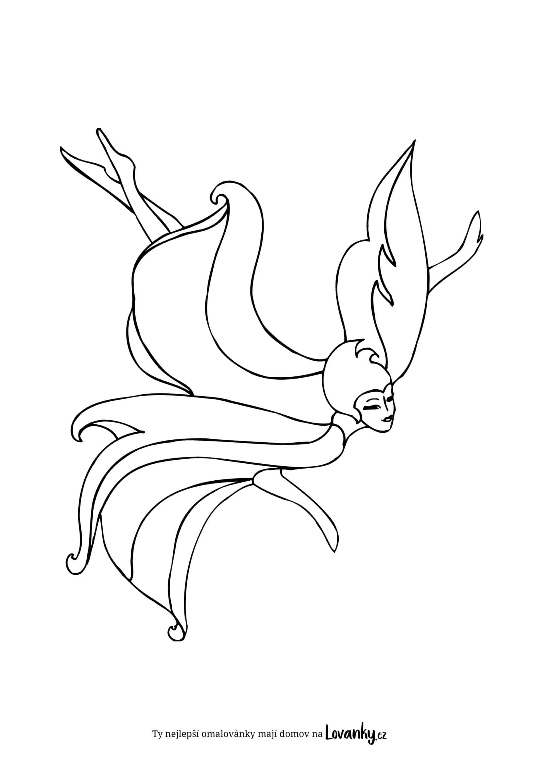 Malá létající víla omalovánky