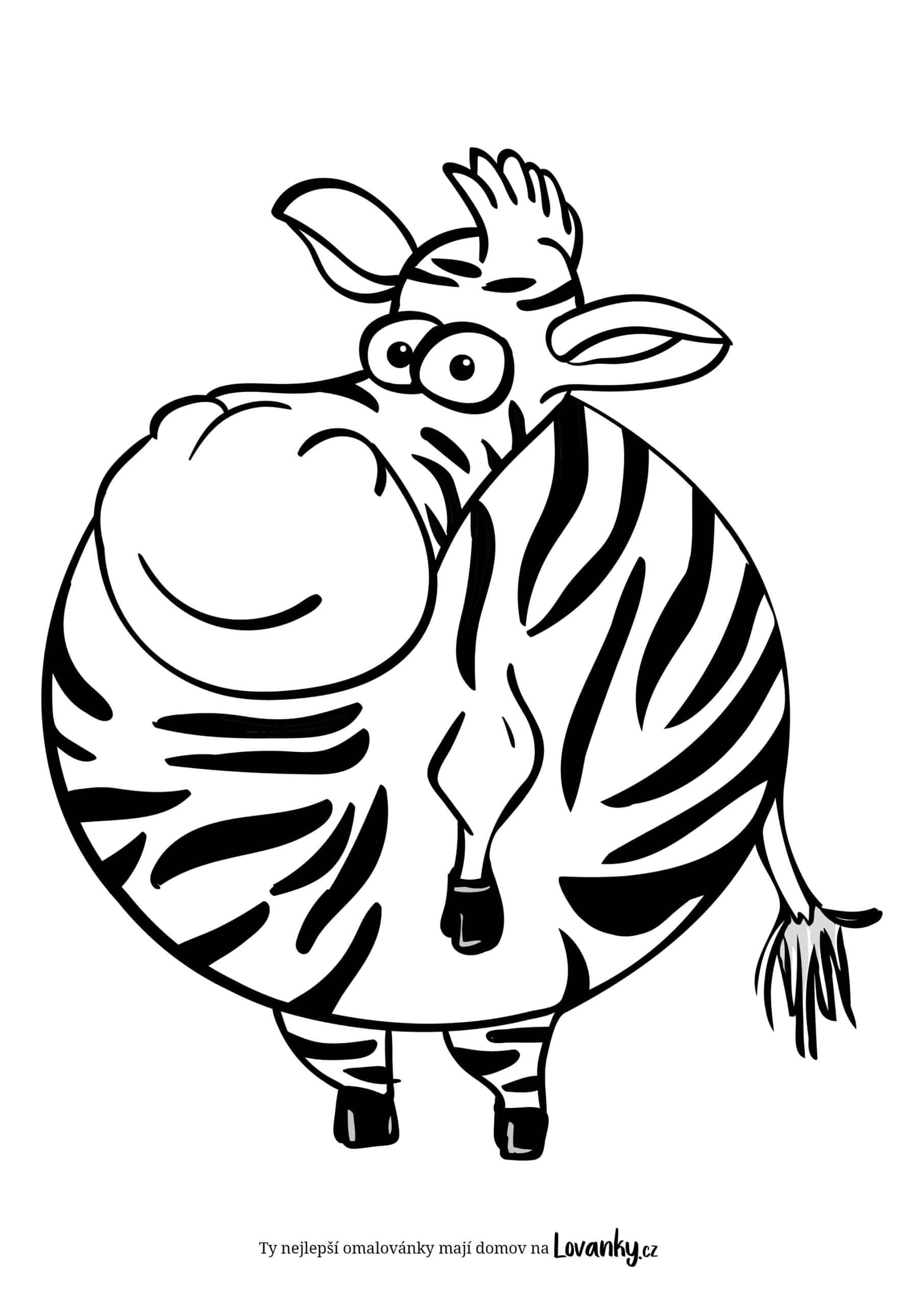 Nafouklá zebra omalovánky