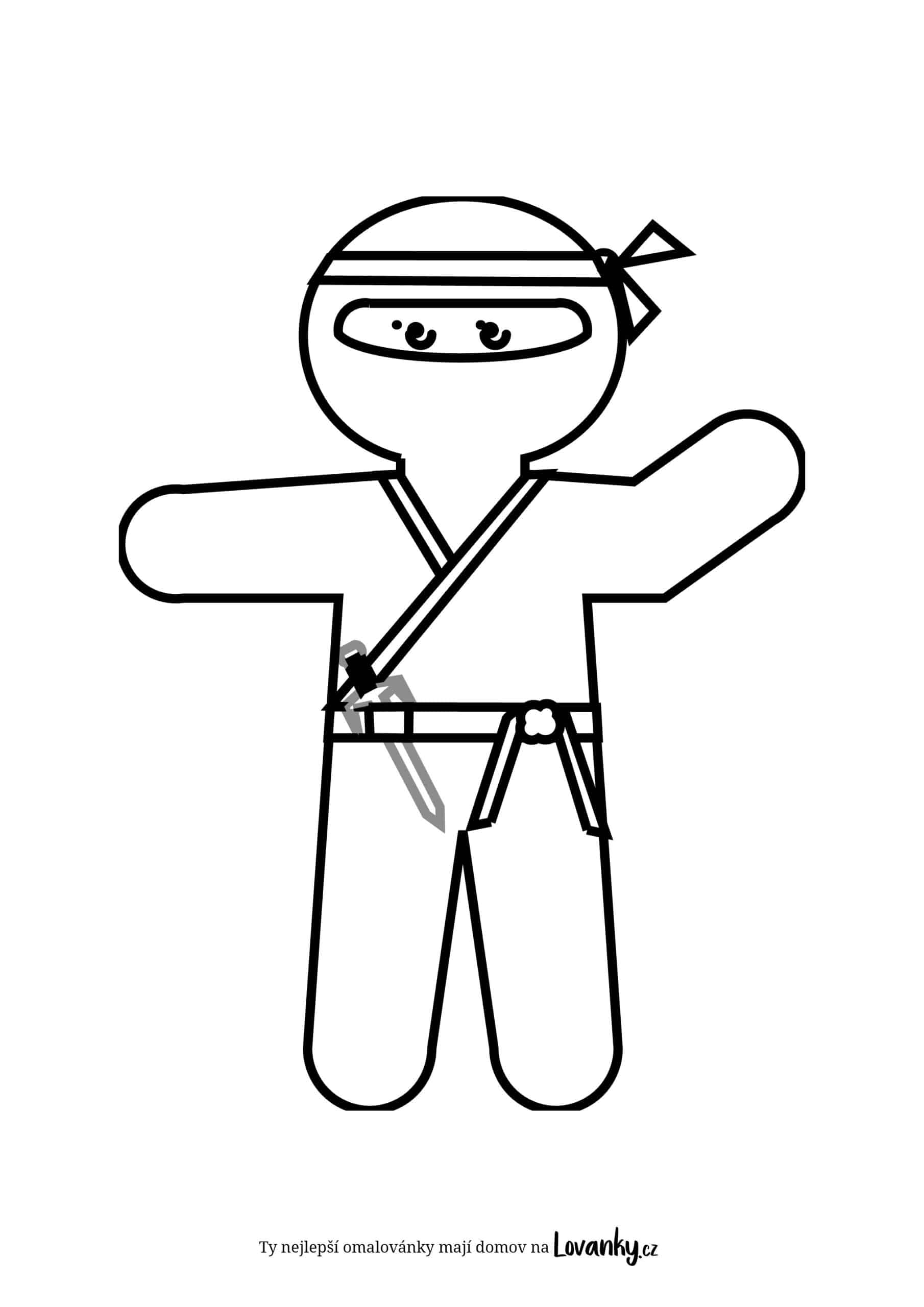 Ninja pro děti omalovánky