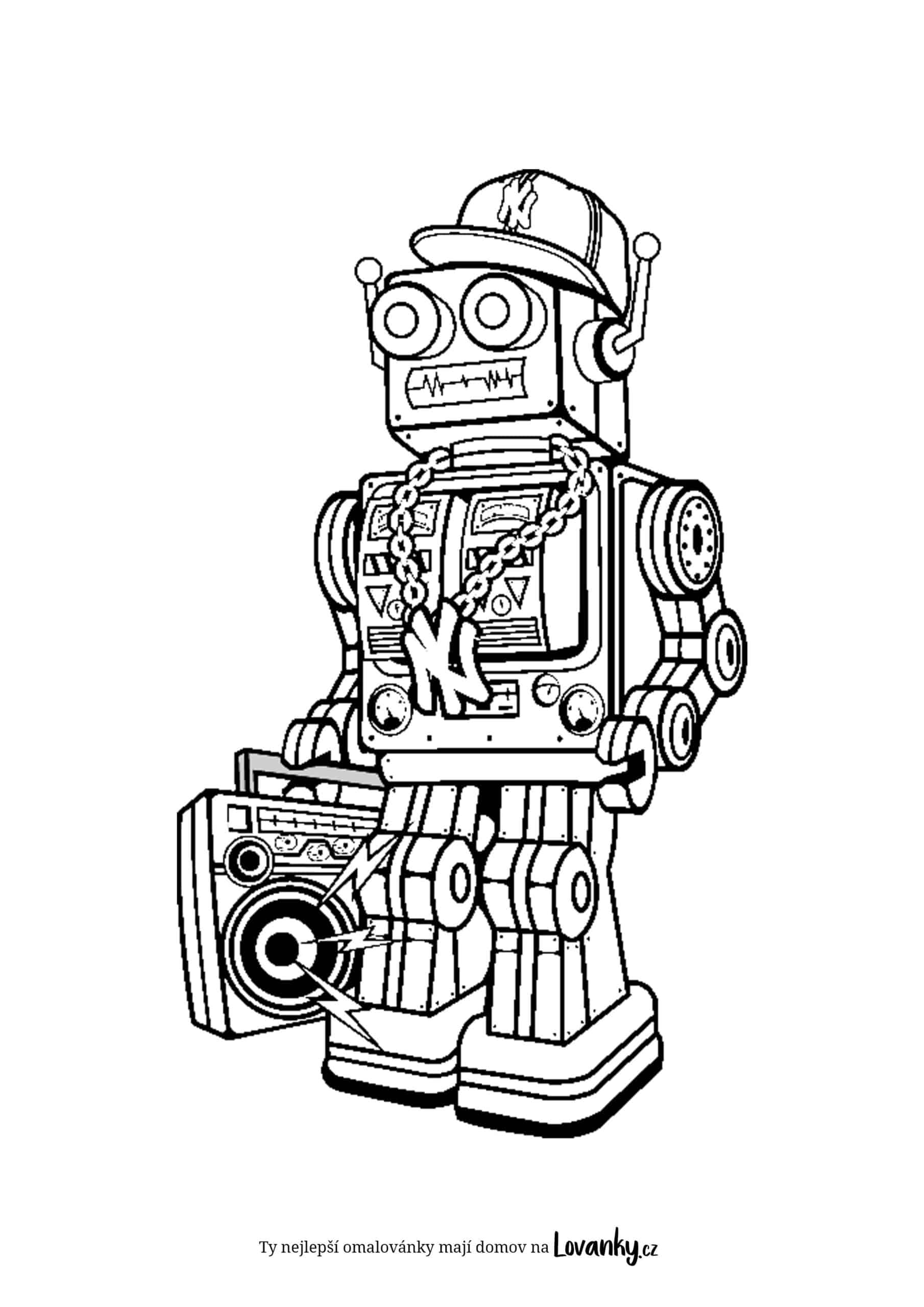 Robot rapper omalovánky