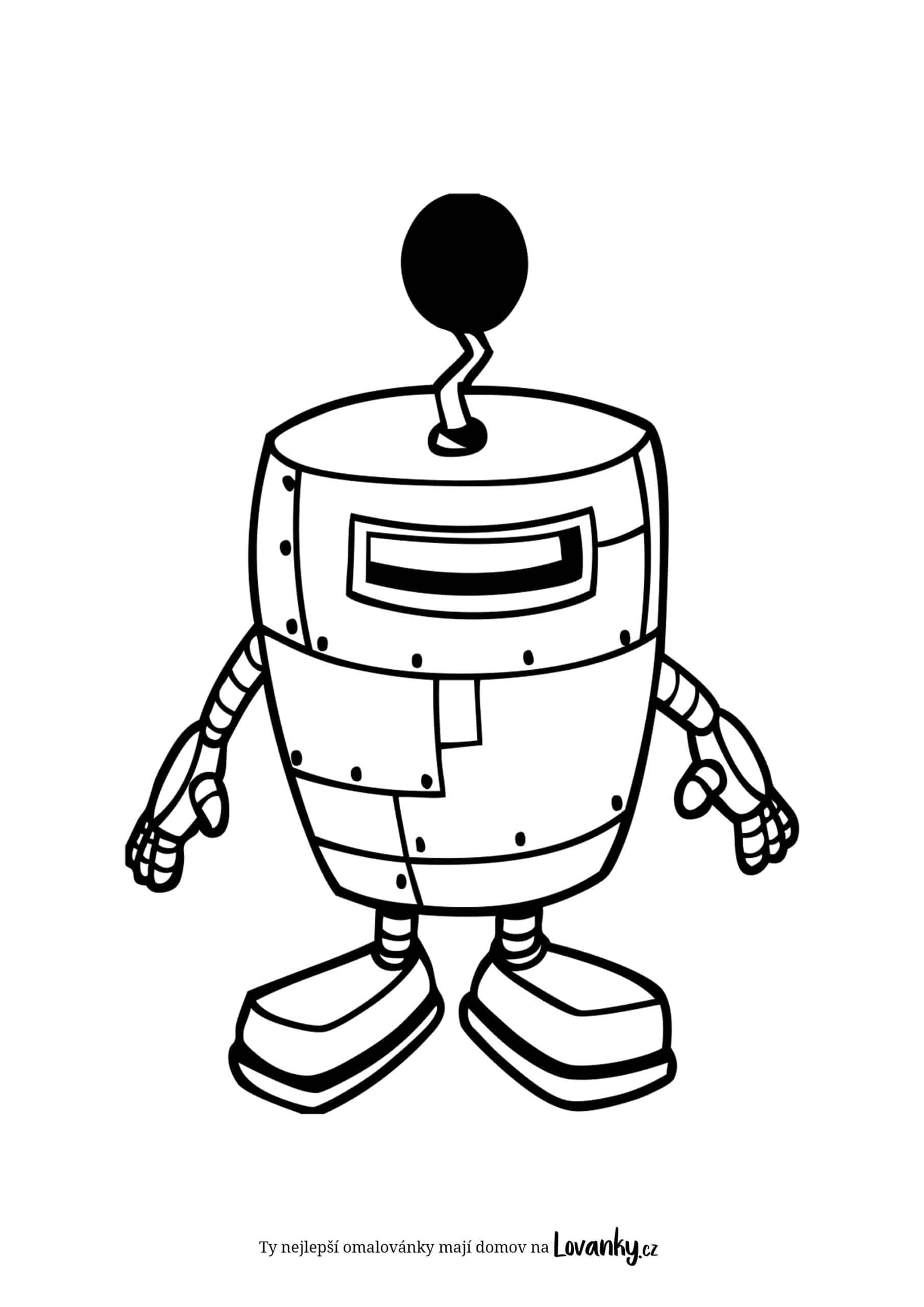 Robot s anténkou omalovánky