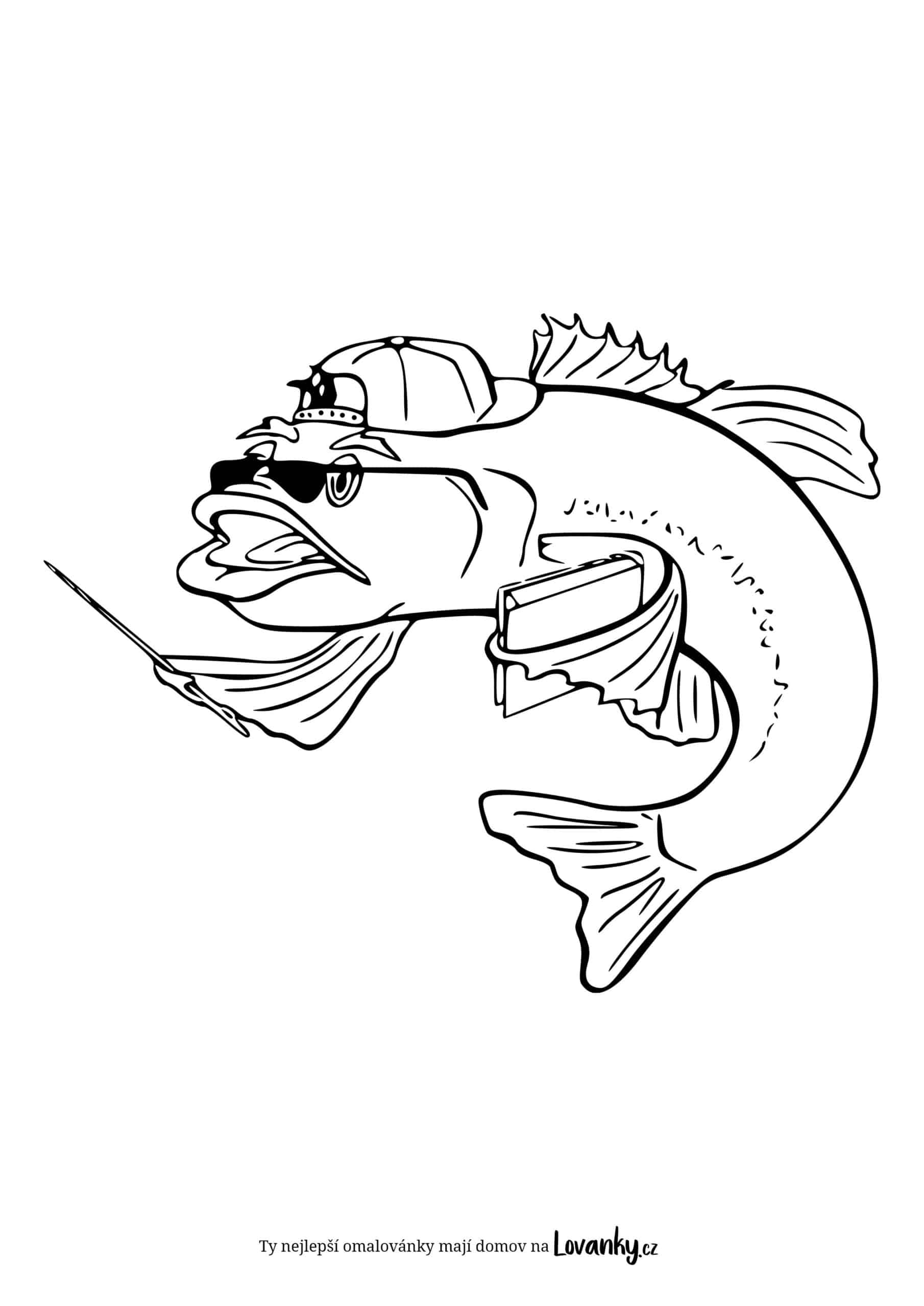Ryba postavička omalovánky