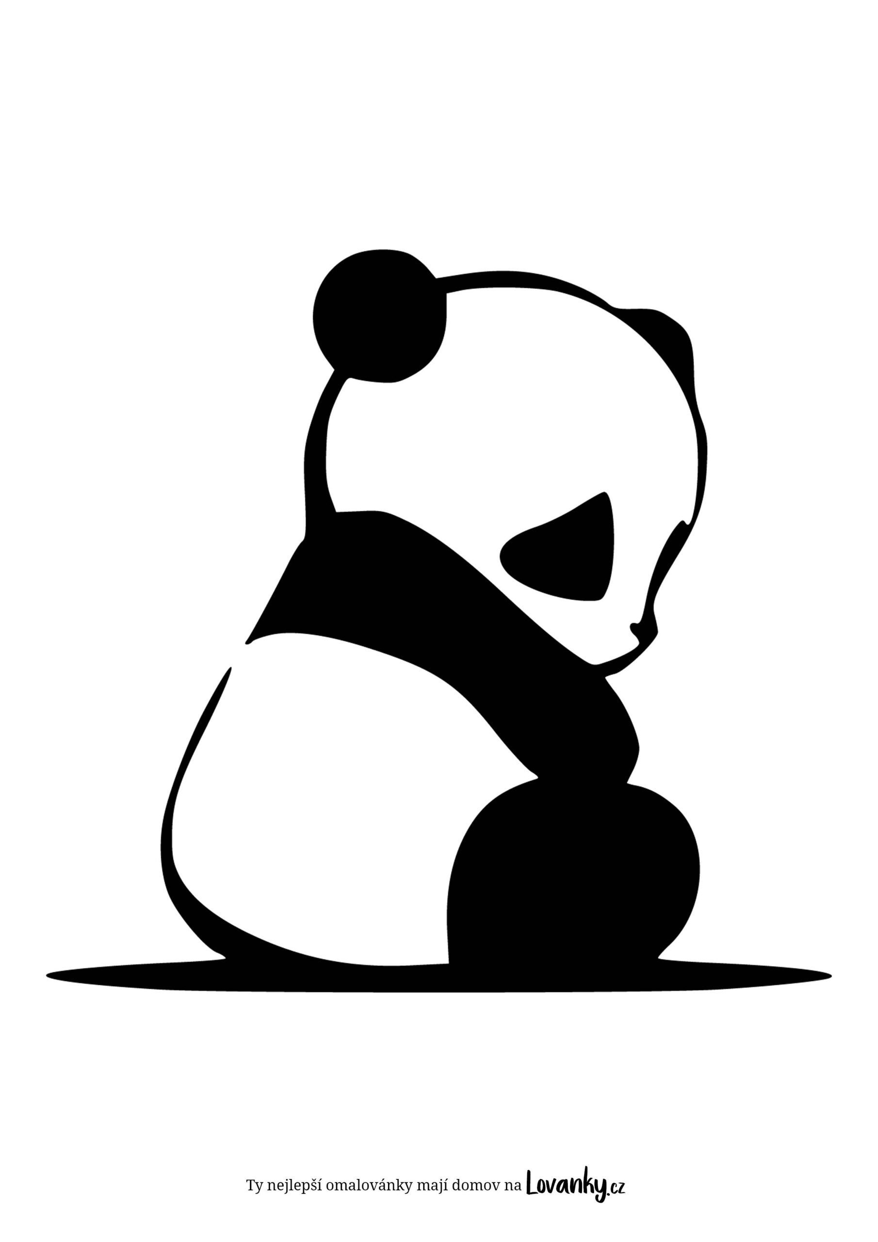 Smutná panda omalovánky