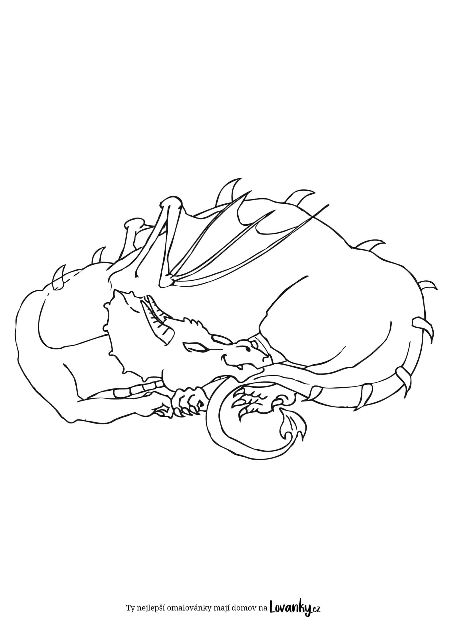 Spící drak omalovánky