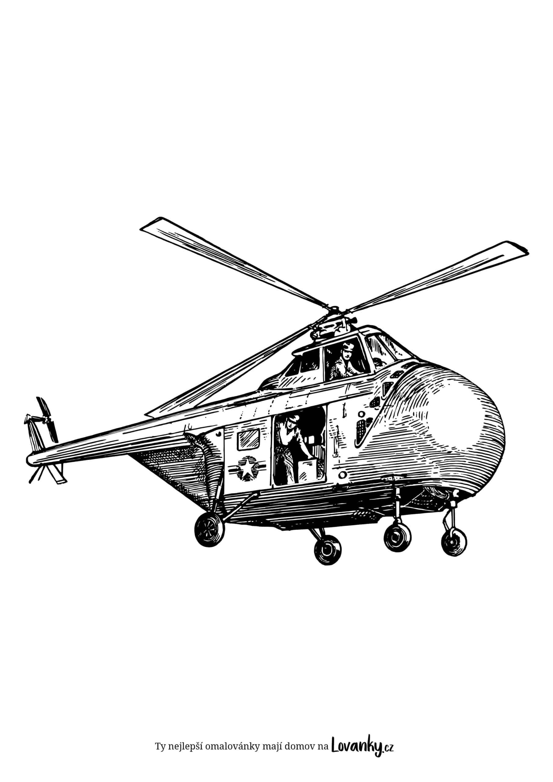 Americký vrtulník omalovánky
