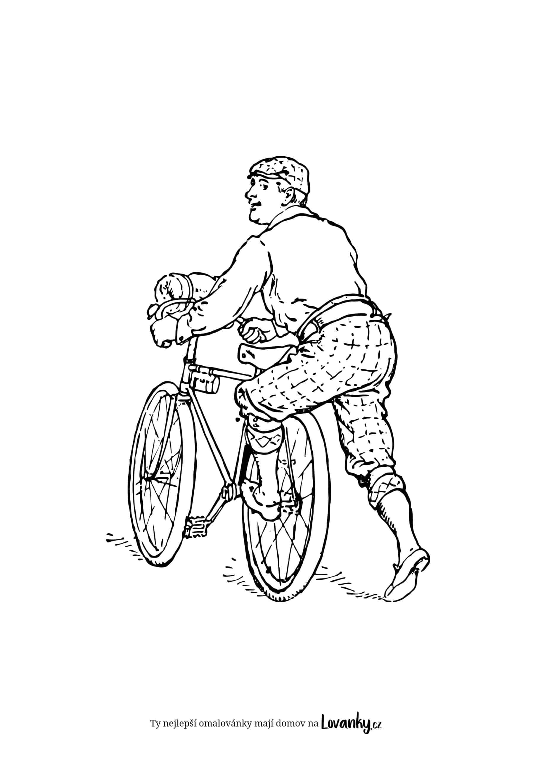 Cyklista omalovánky