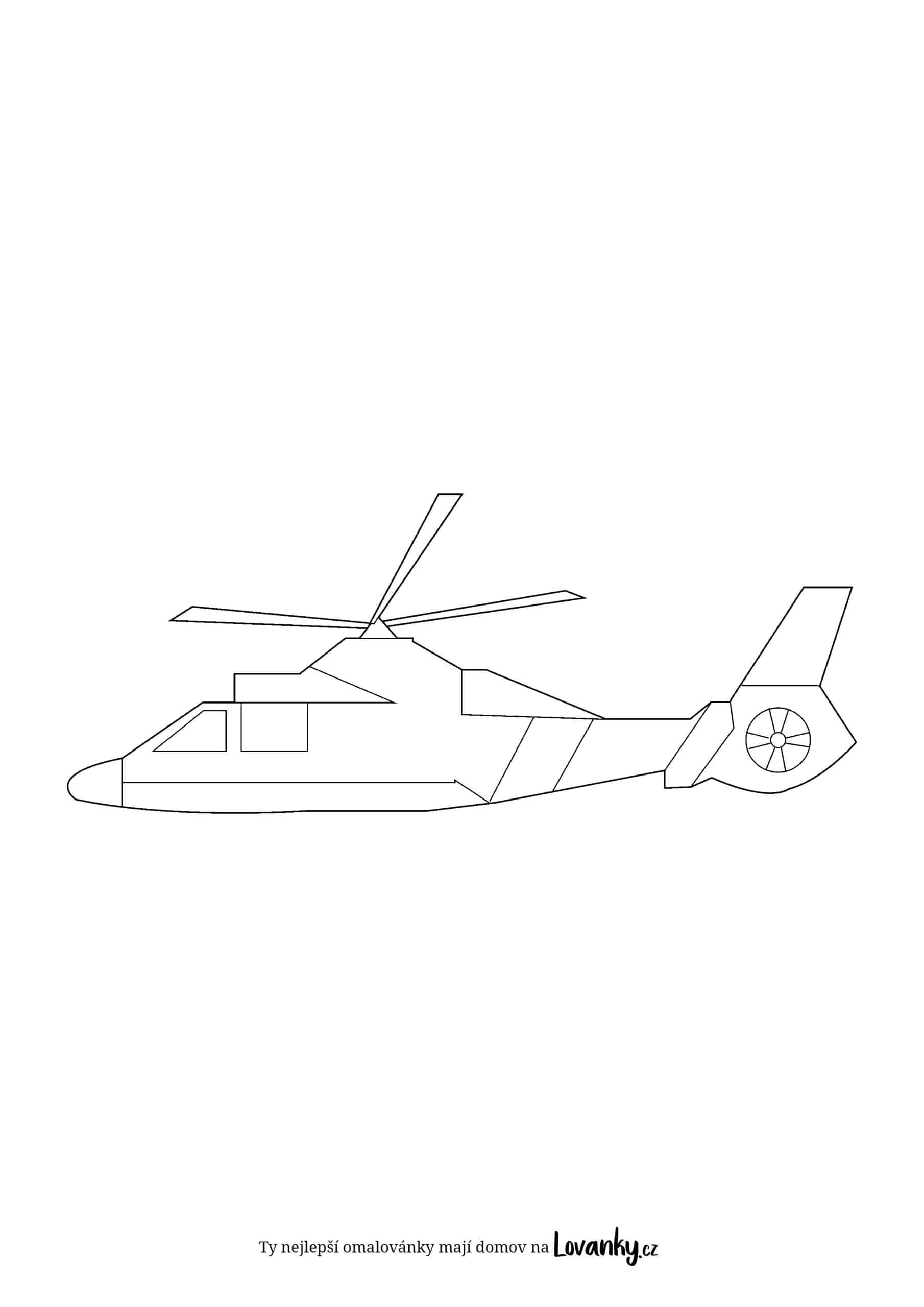Helikoptéra omalovánky