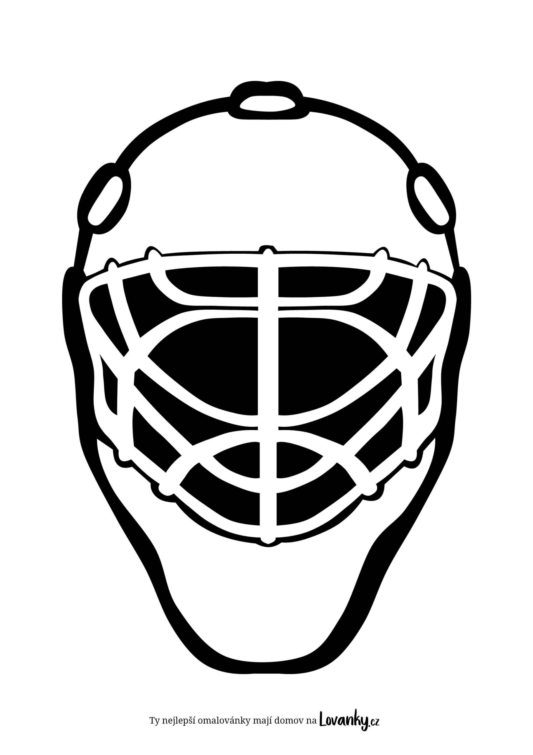 Hokejová maska omalovánky