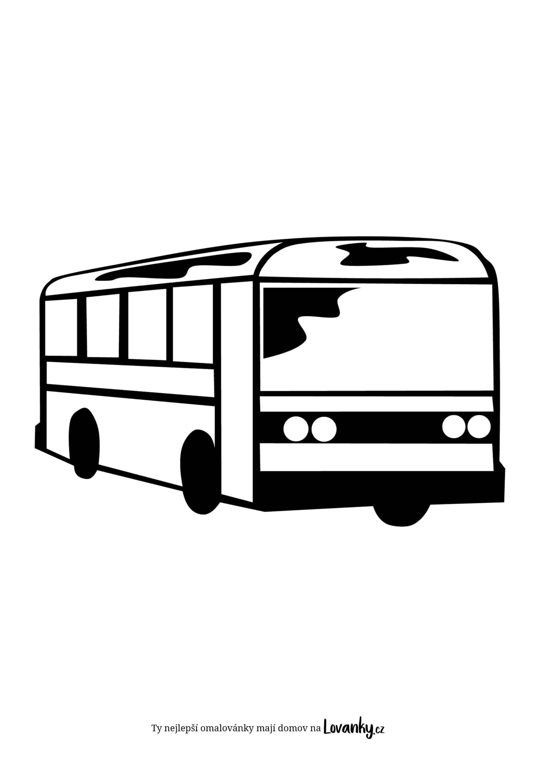 Jednoduchý autobus omalovánky