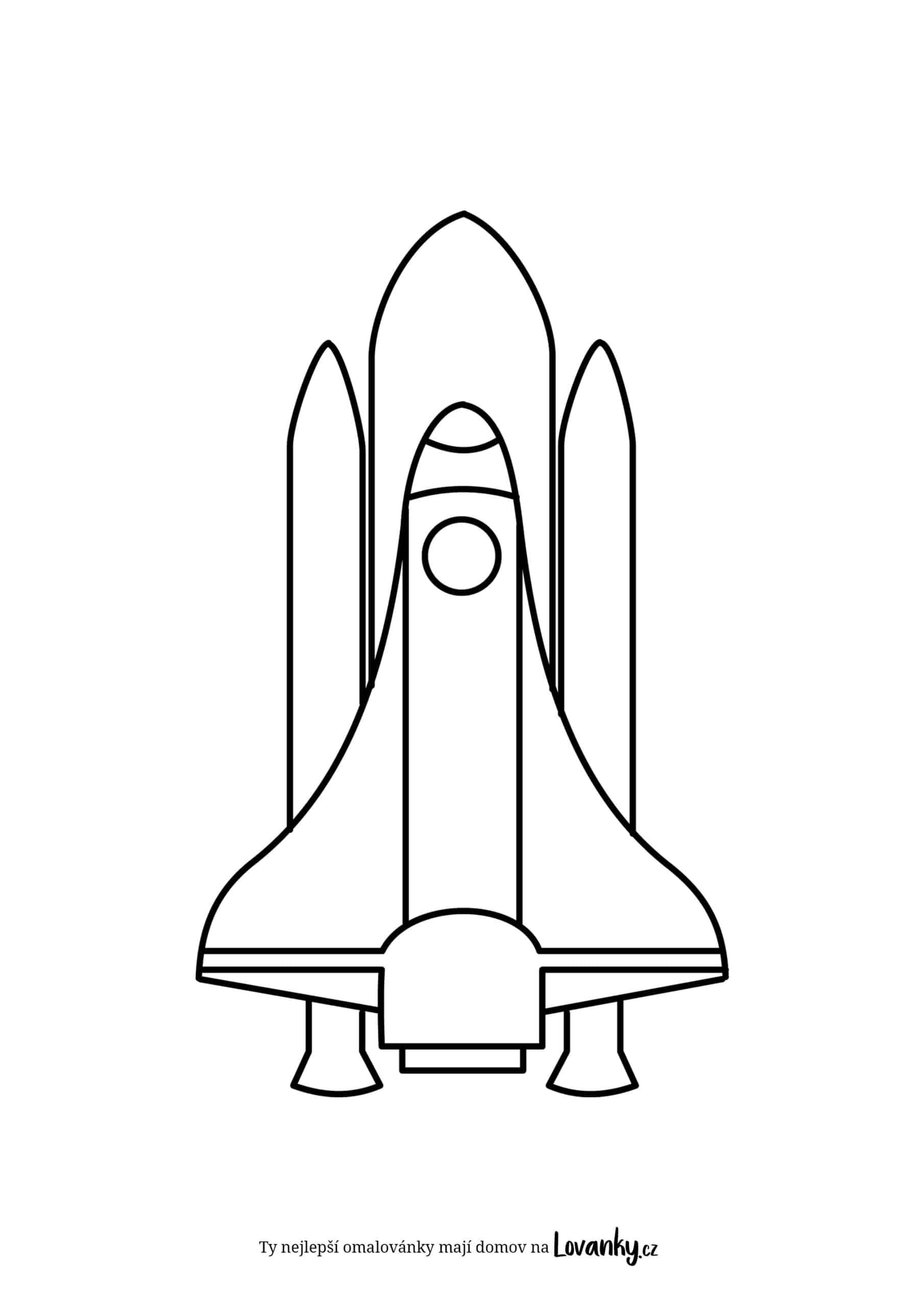 Jednoduchý raketoplan omalovánky