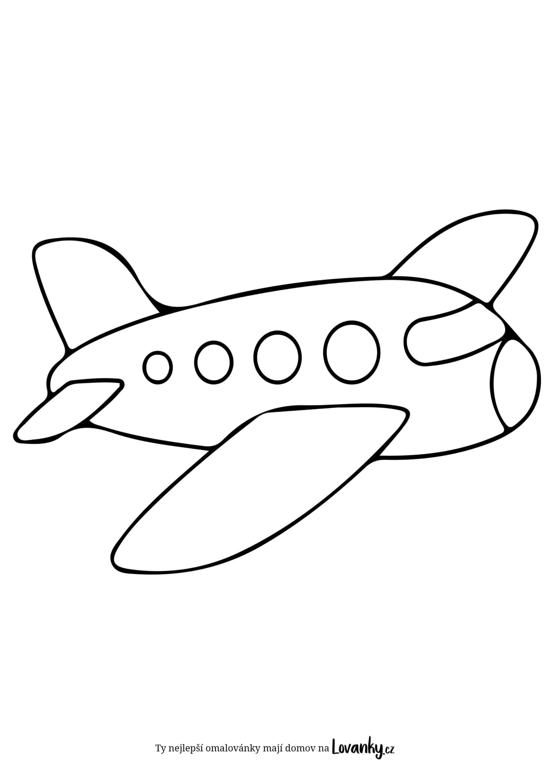 Letadlo pro děti omalovánky