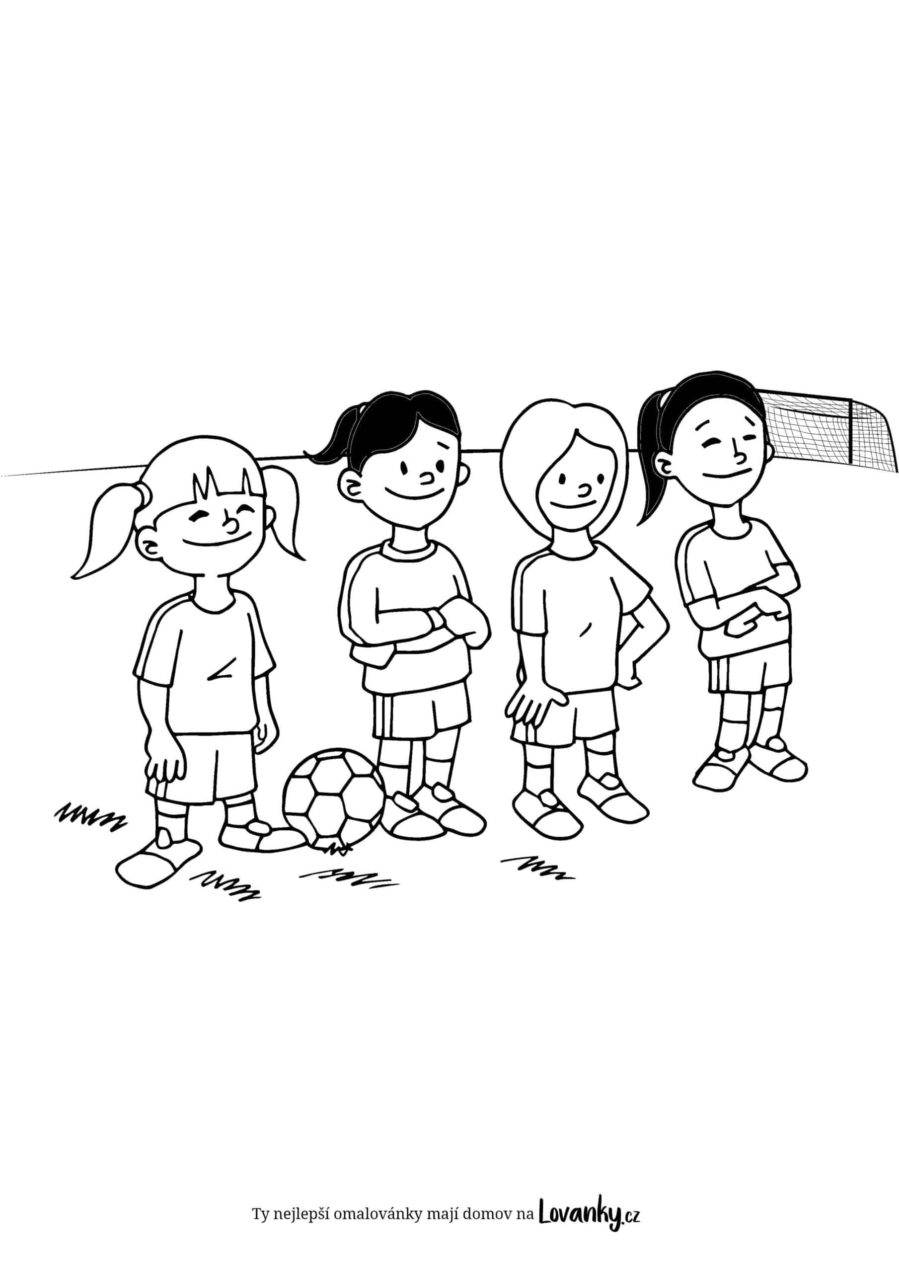 Malí fotbalisti omalovánky