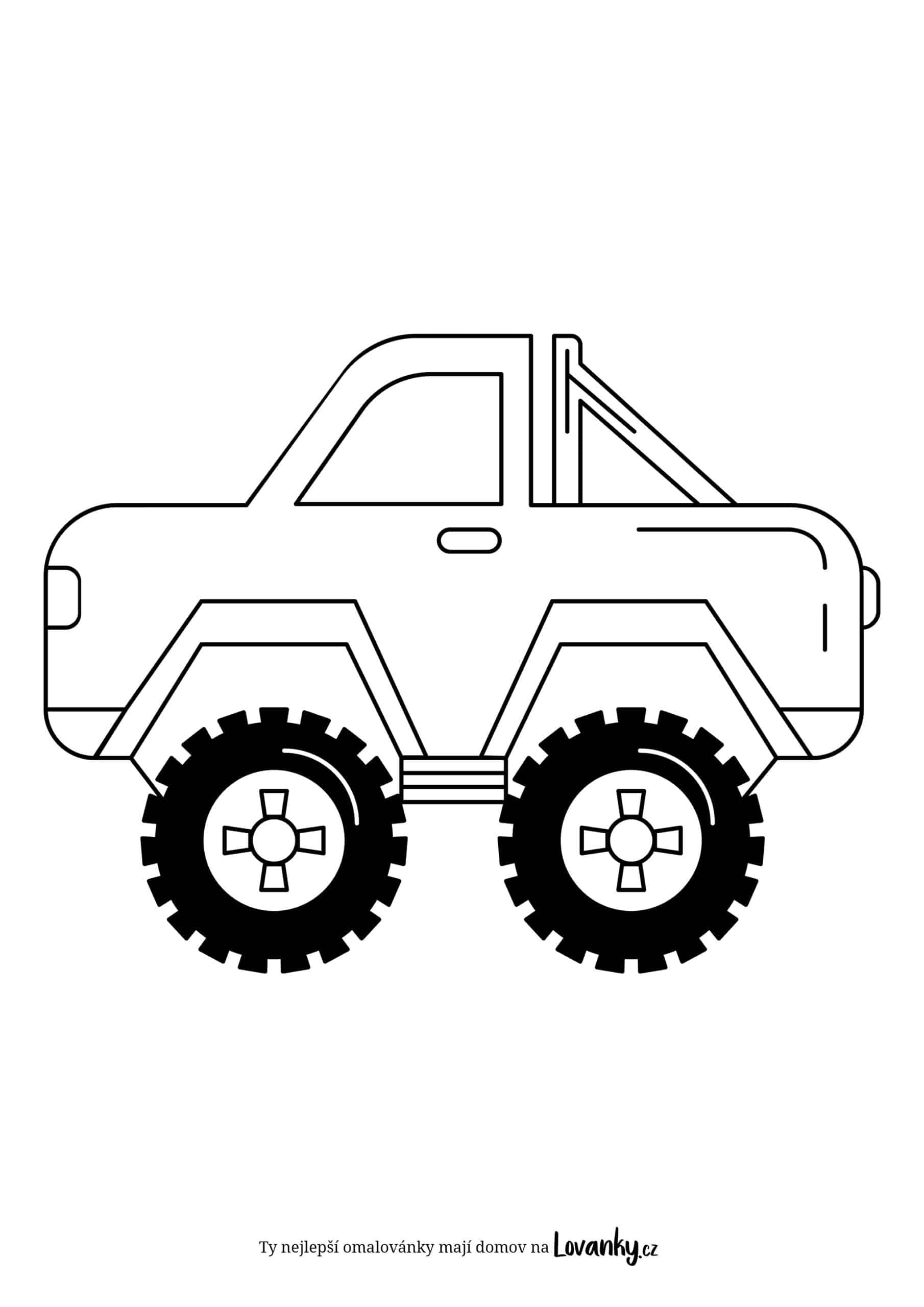 Monster truck pro děti omalovánky