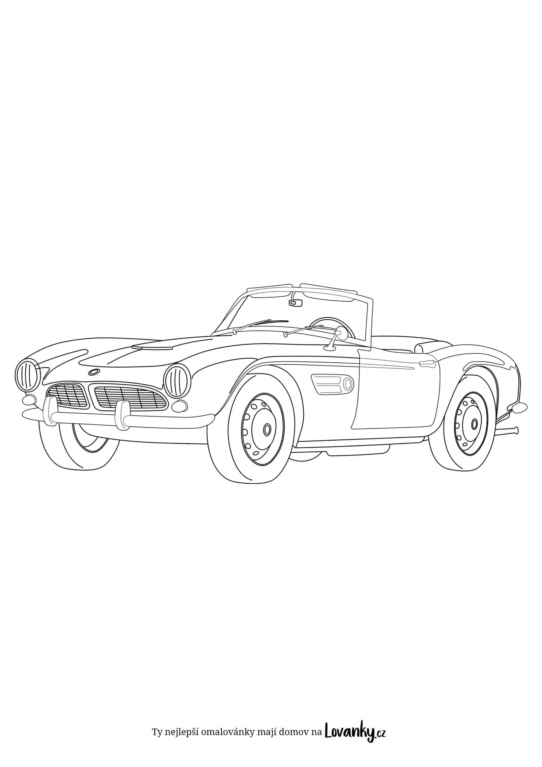 Mustang cabrio omalovánky