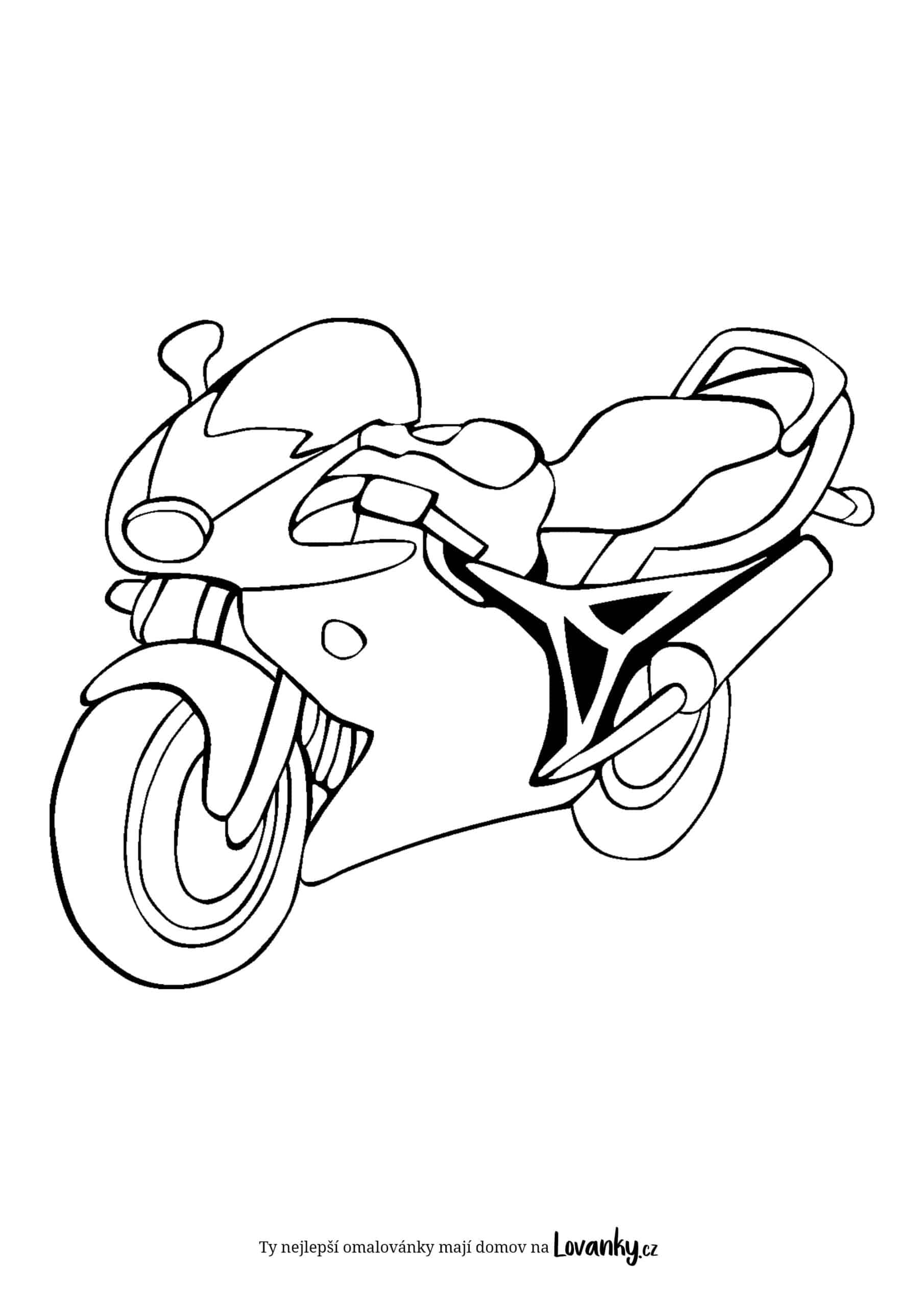 Silniční motorka omalovánky