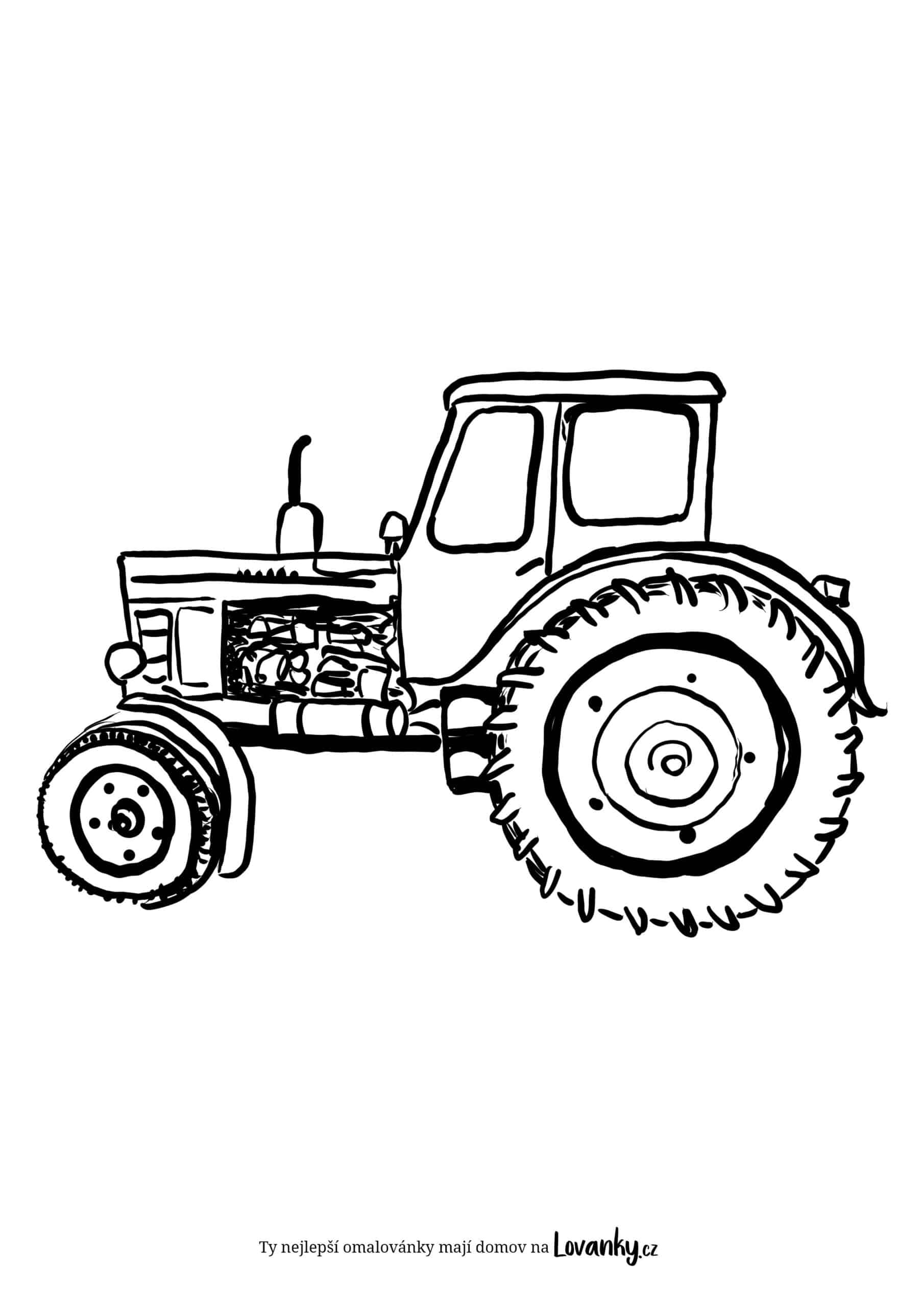 Starý traktor omalovánky