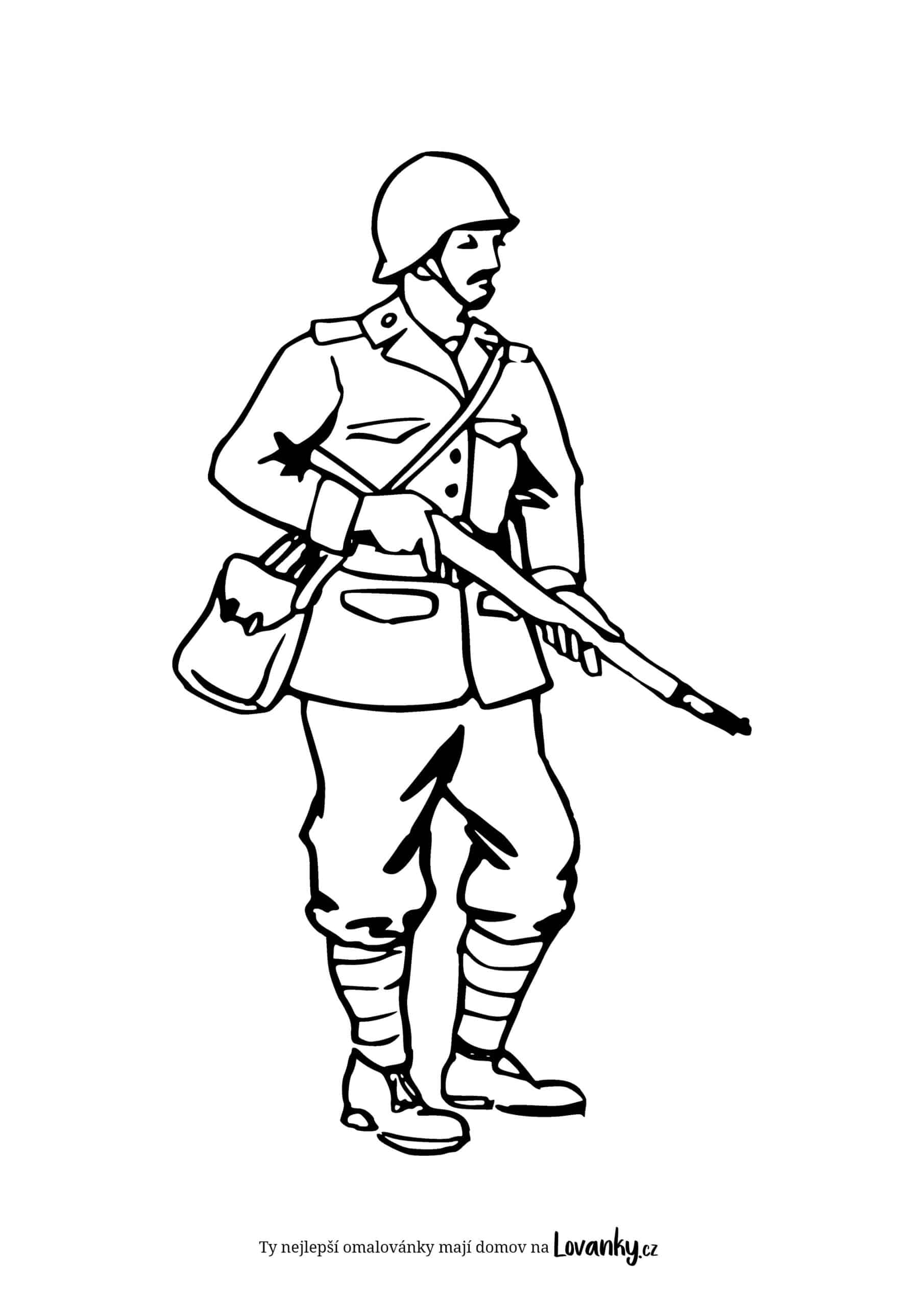Voják omalovánky