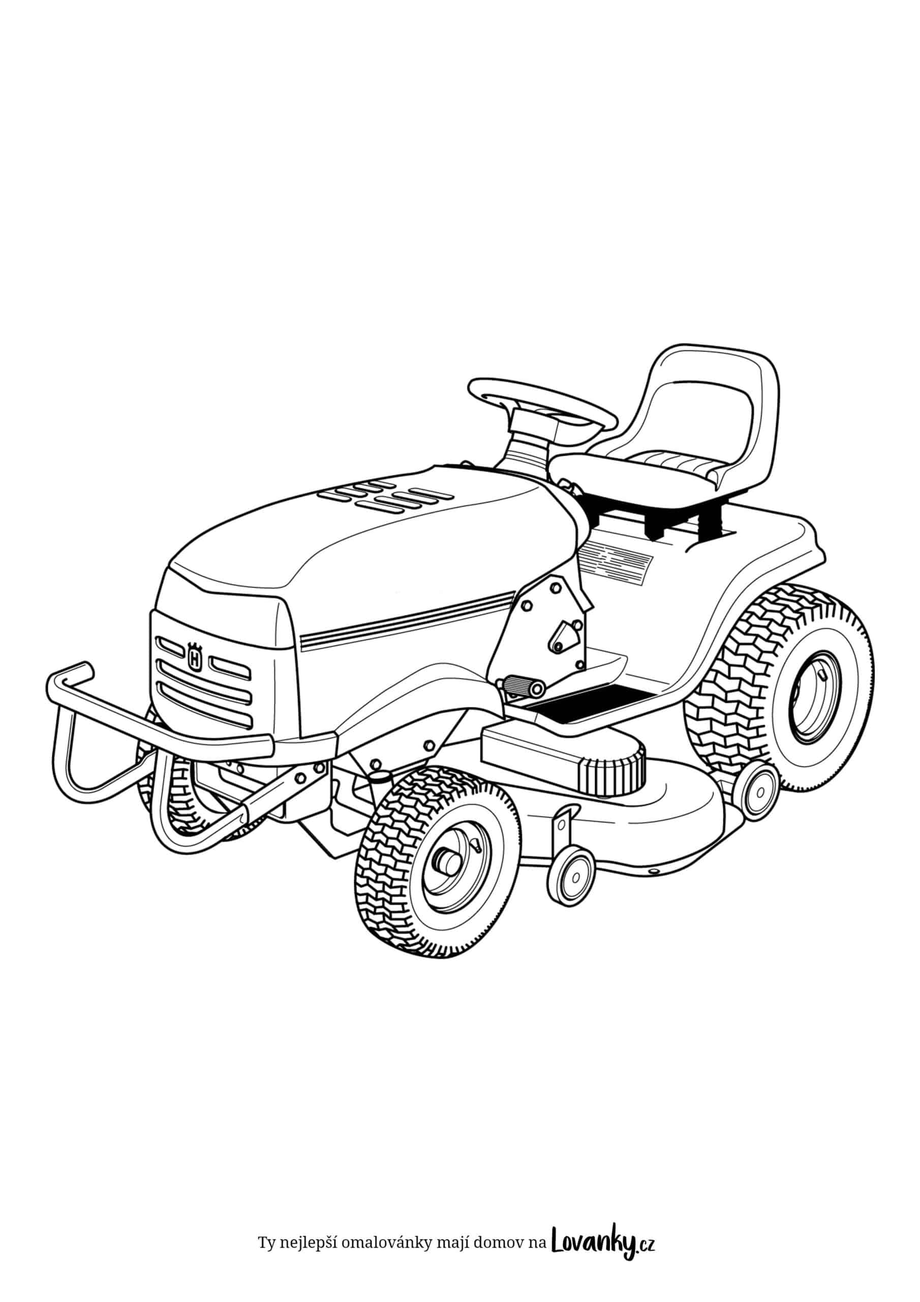 Zahradní traktor omalovánky